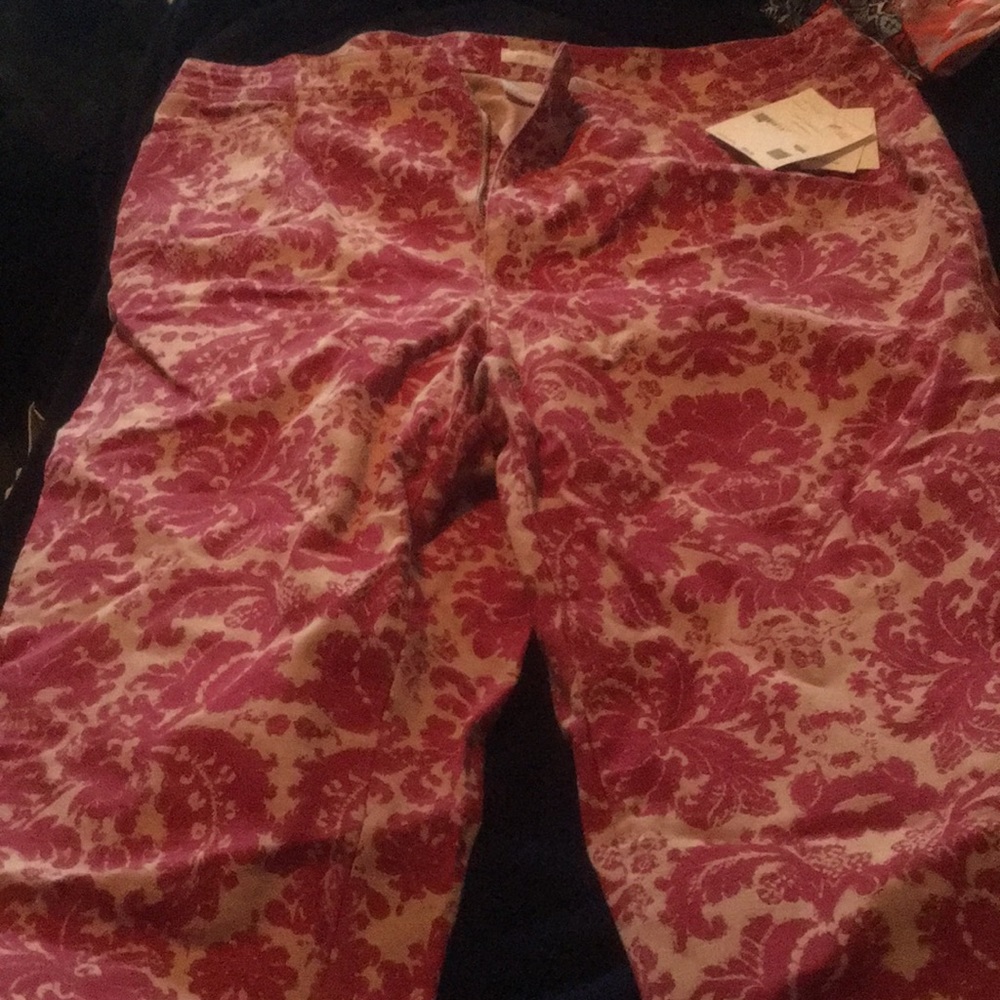 Liz Claiborne print capris size 18W . Never worn